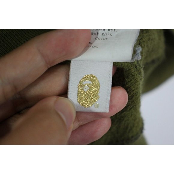 BAPE A Bating Ape Mens Large 3M Reflective Camo Spell Out Hoodie P328 - Picture 10 of 12